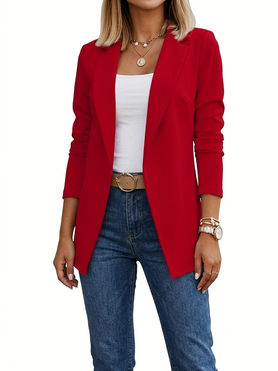 Amelie | Draped Blazer - Yellow