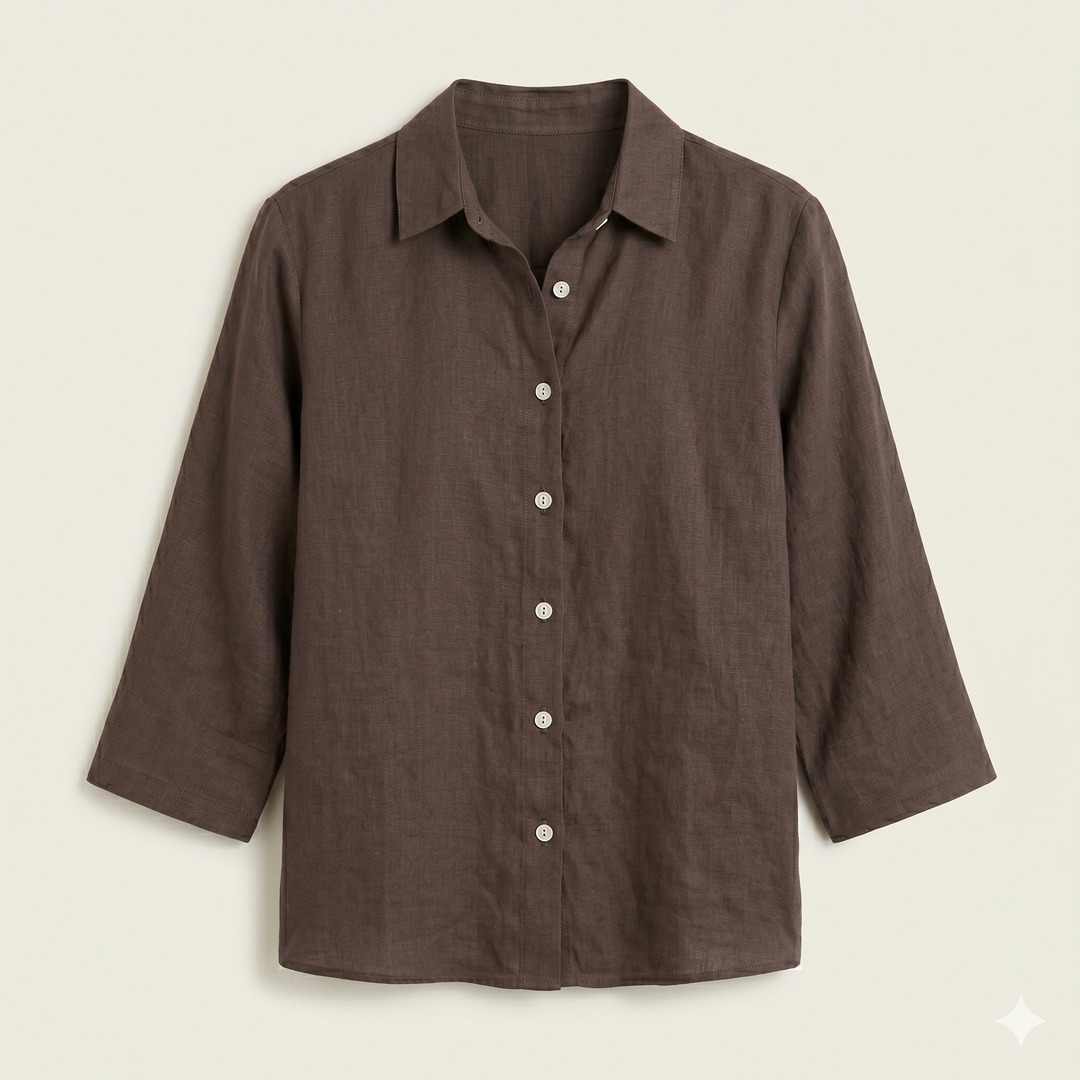 Mimi | Simple Linen Button Shirt