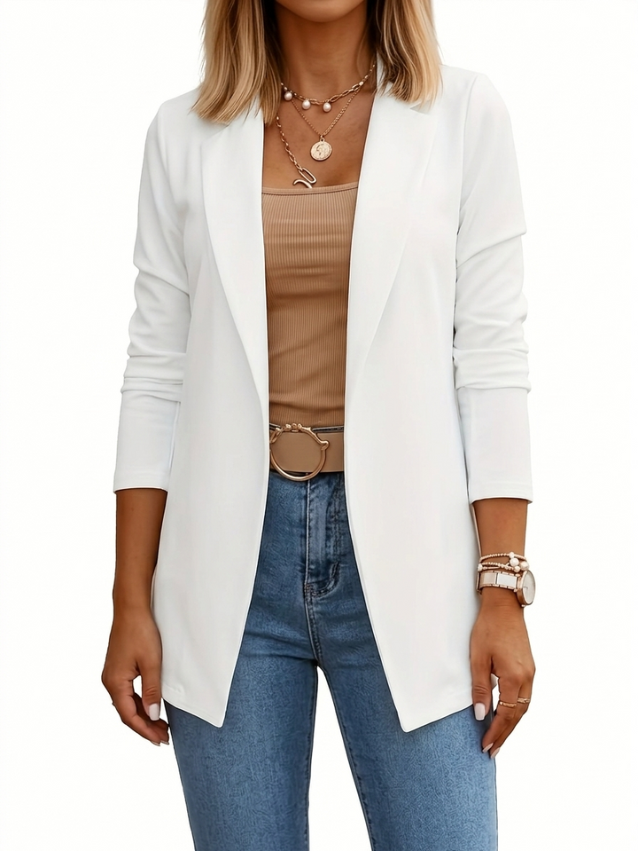 Amelie | Draped Blazer - Red