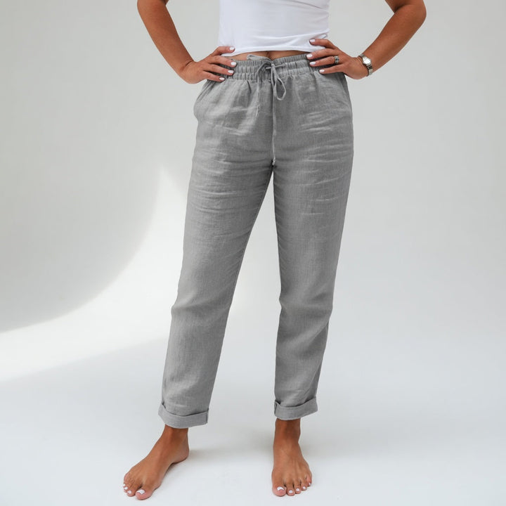 Etta | Relaxed Cotton Gamba Larga Pants with Pockets