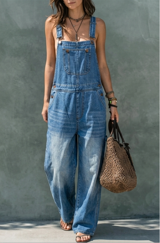 Harper | Jumpsuit in Denim with Vita Elastica