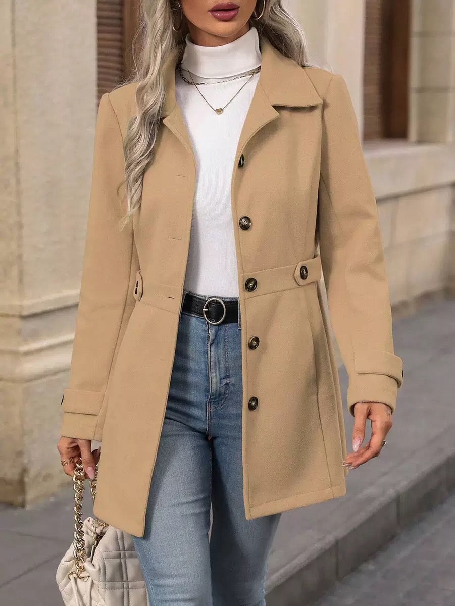 Elena | Classic Belted Coat - 