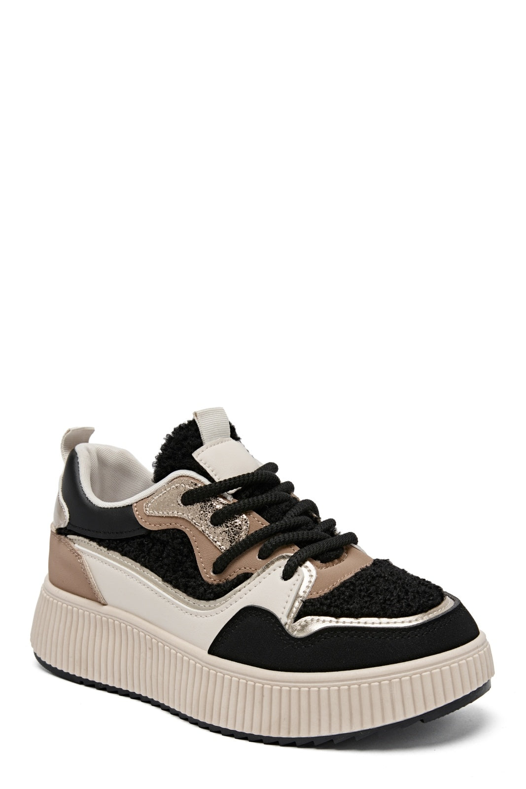 Undine | Sneaker with Wedge Black