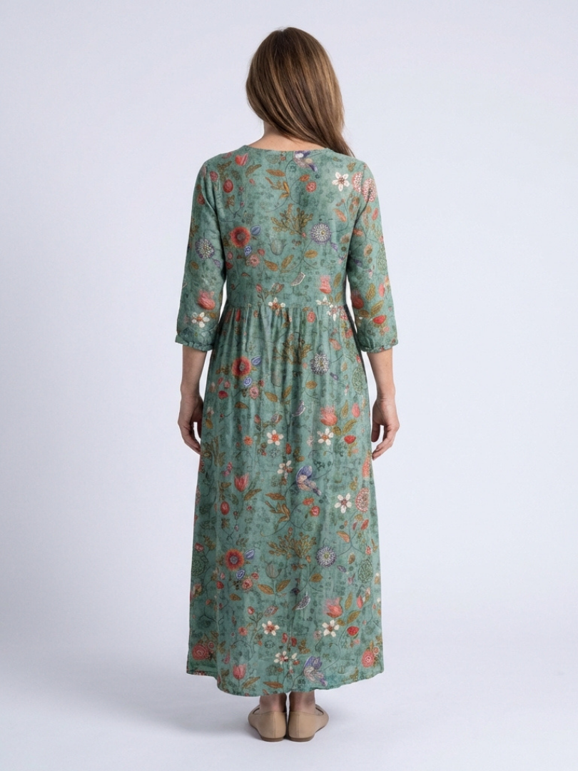 Bernadette | Effortless Floral V Neck Maxi Dress
