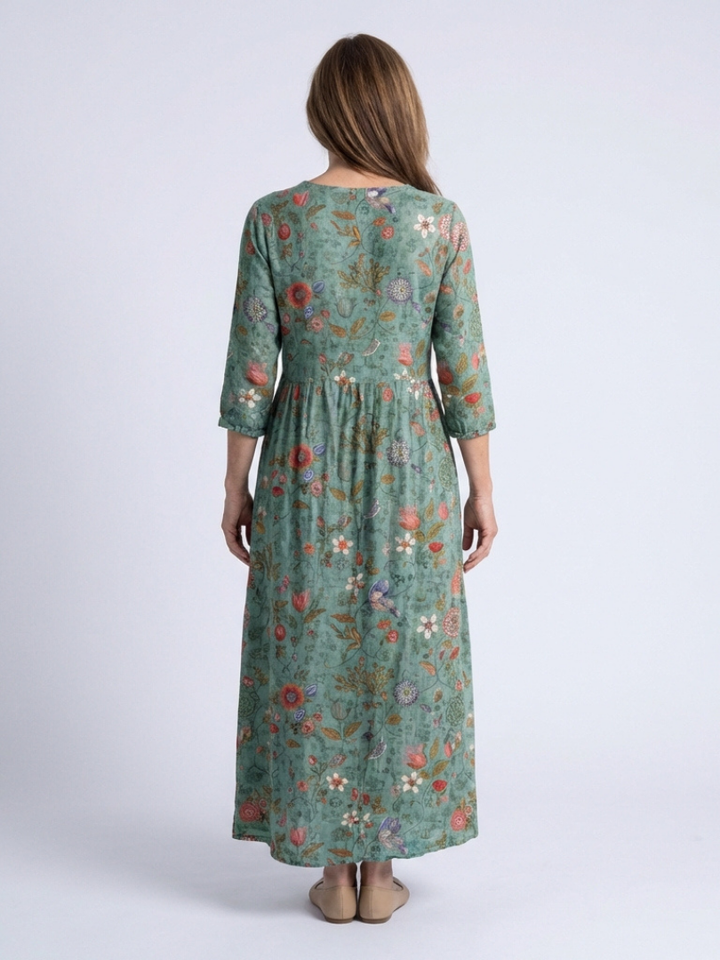 Bernadette | Effortless Floral V Neck Maxi Dress