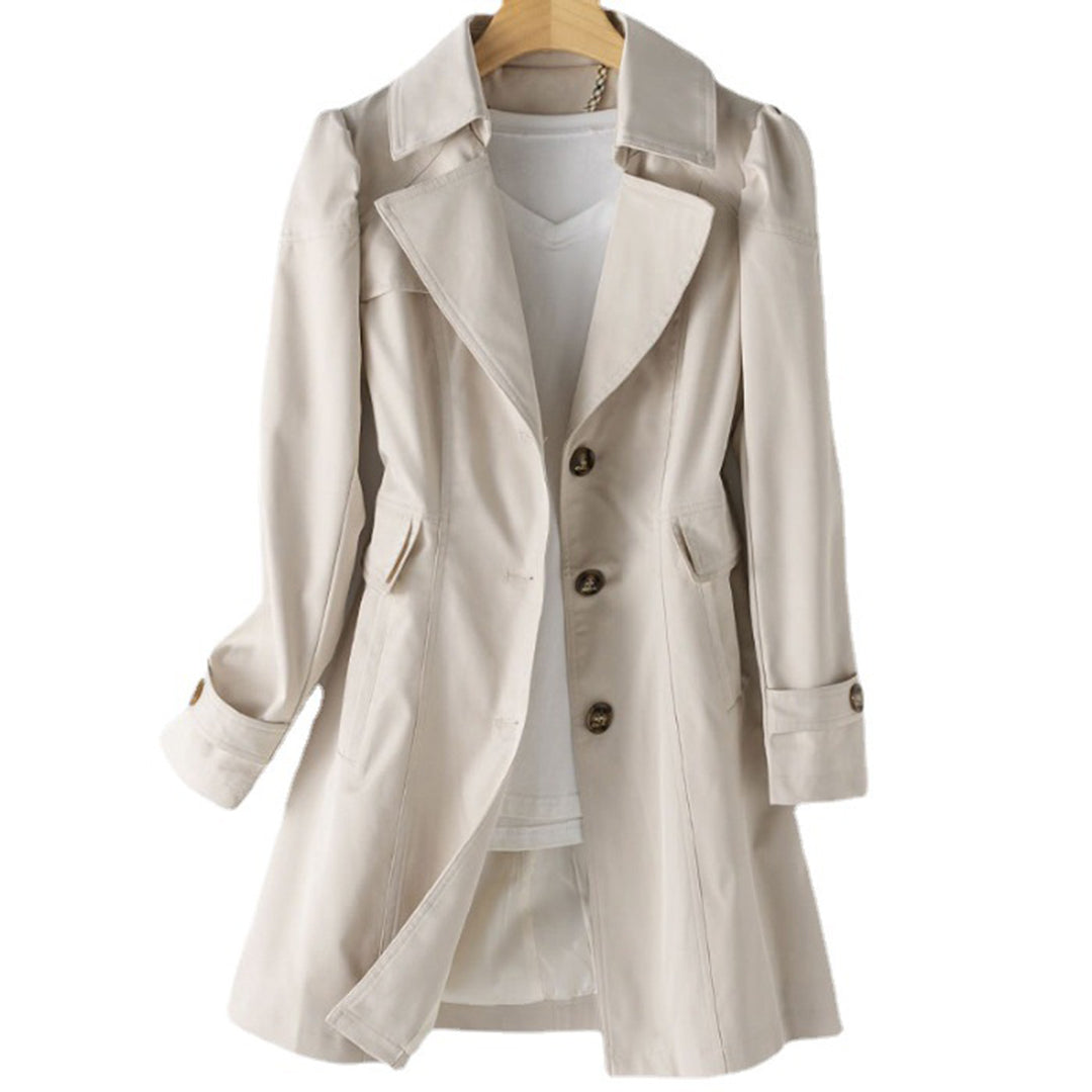 Sophie | Classic Trench Coat with Elegant Lines - Khaki