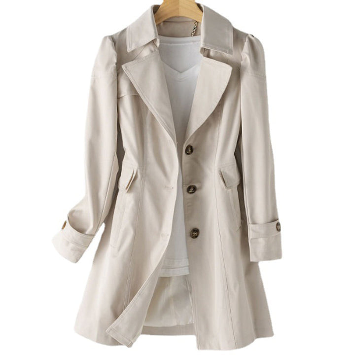 Sophie | Classic Trench Coat with Elegant Lines - Khaki