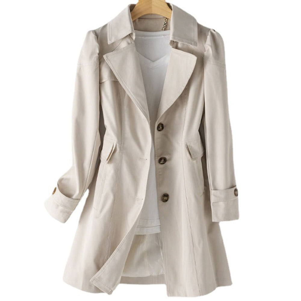 Sophie | Classic Trench Coat with Elegant Lines - Khaki