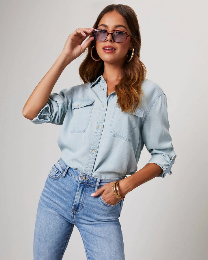 Xena | Long Sleeve Button Polo