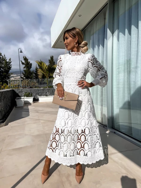 Petra | Occasion Midi Dress with Cut-Out Detailing