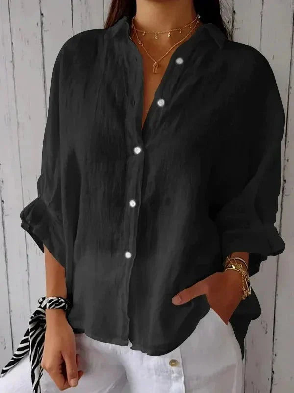 Mimi | Simple Linen Button Shirt