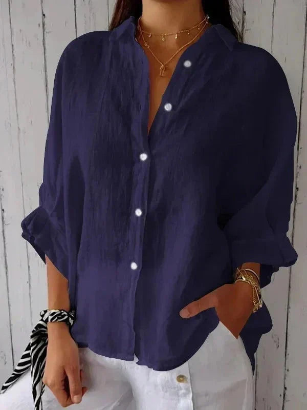 Mimi | Simple Linen Button Shirt