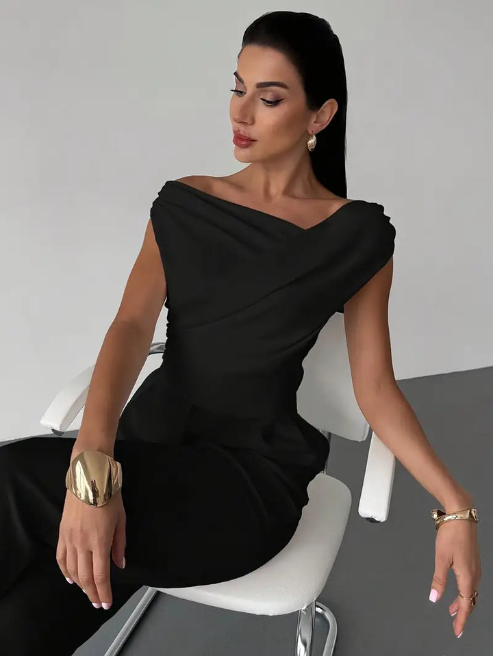 Jemima | Draped One-Shoulder Top