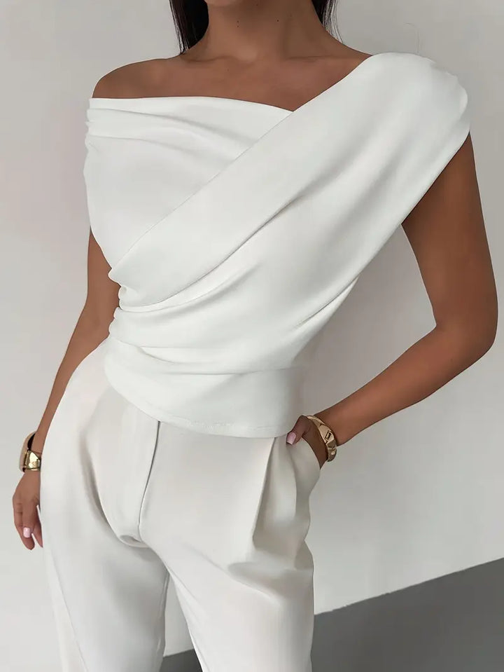 Jemima | Draped One-Shoulder Top