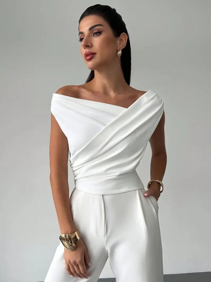 Jemima | Draped One-Shoulder Top