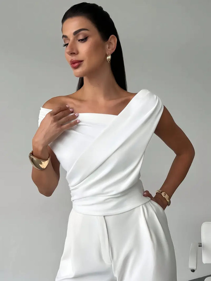 Jemima | Draped One-Shoulder Top