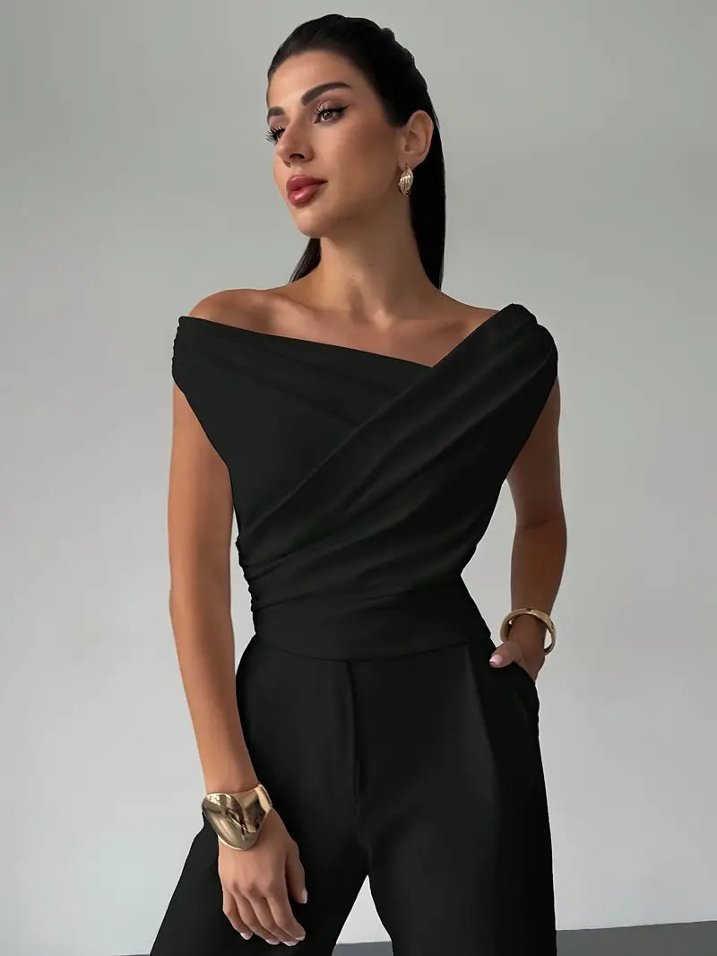 Jemima | Draped One-Shoulder Top