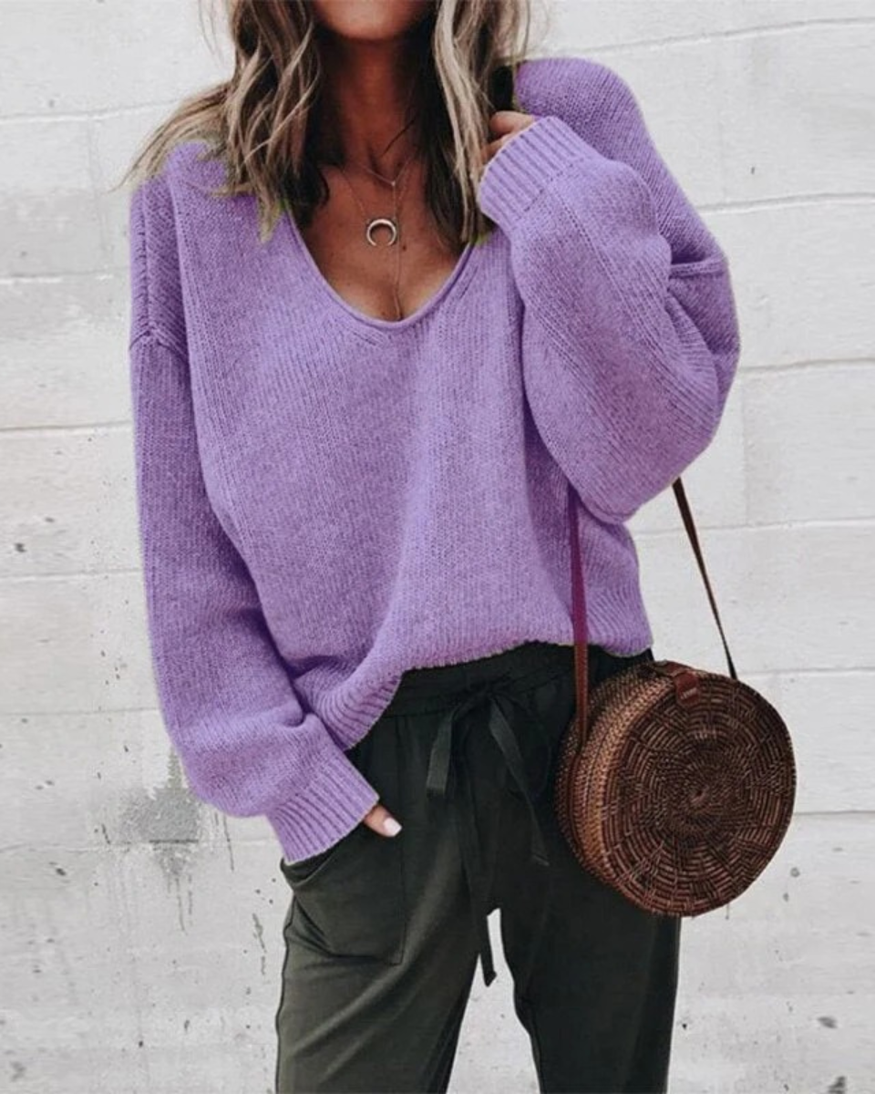 Cassidy | Soft V-Neck Knit Jumper