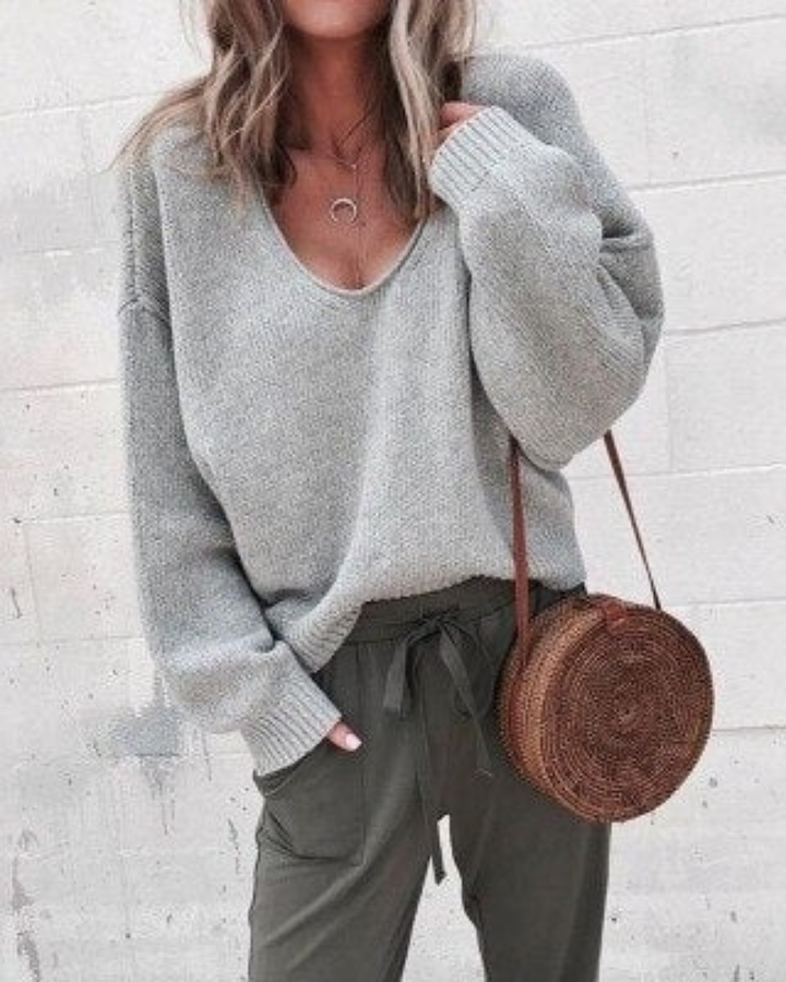 Cassidy | Soft V-Neck Knit Jumper