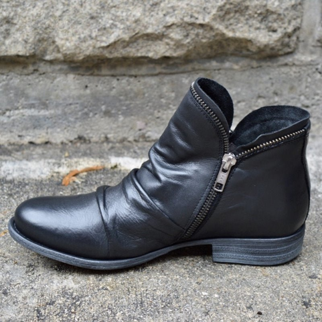 Prisca | Side Zip Ankle Boots - Helen & Olivia Manhattan