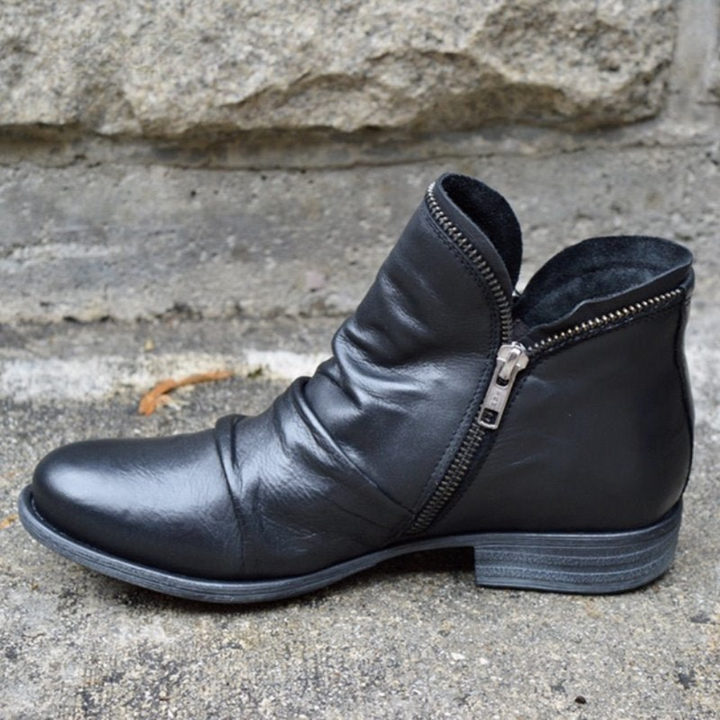 Prisca | Side Zip Ankle Boots - Helen & Olivia Manhattan