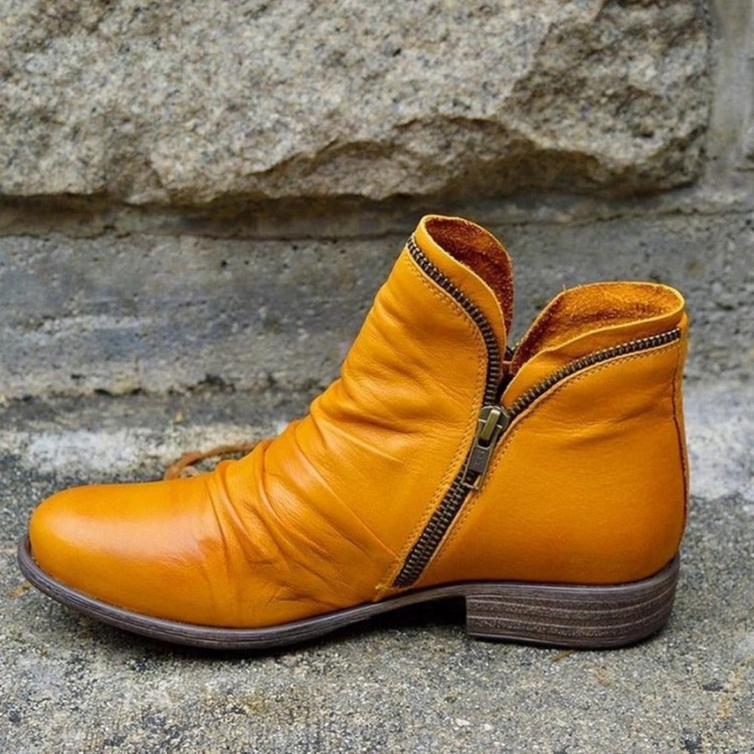 Prisca | Side Zip Ankle Boots - Helen & Olivia Manhattan