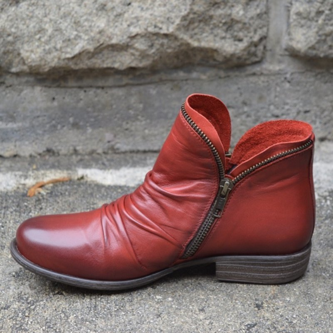 Prisca | Side Zip Ankle Boots - Helen & Olivia Manhattan