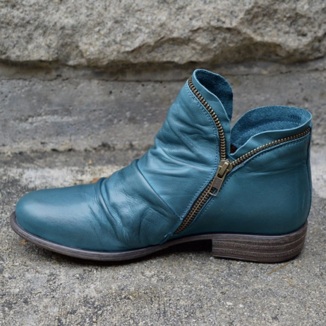Prisca | Side Zip Ankle Boots - Helen & Olivia Manhattan