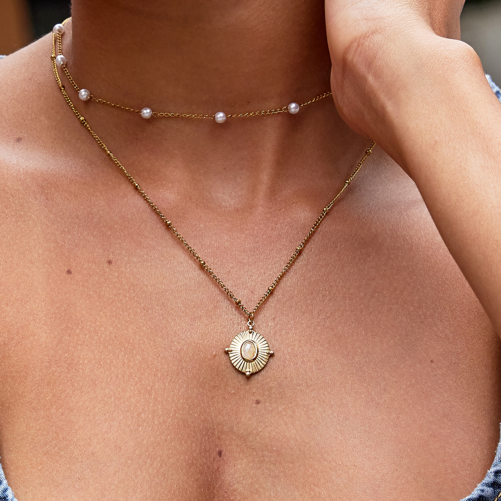 Necklace Vintage Monique with Stone