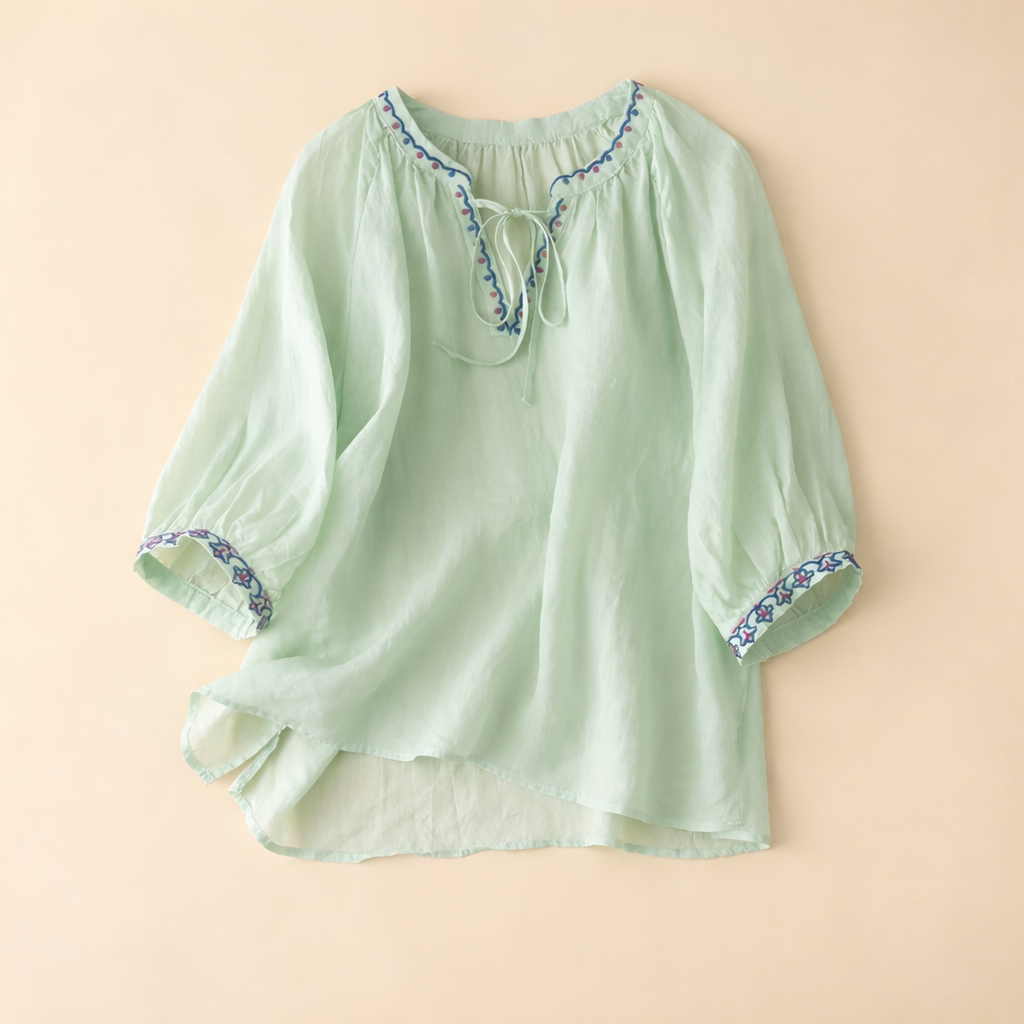 Emma | Linen Blouse - Helen & Olivia Manhattan