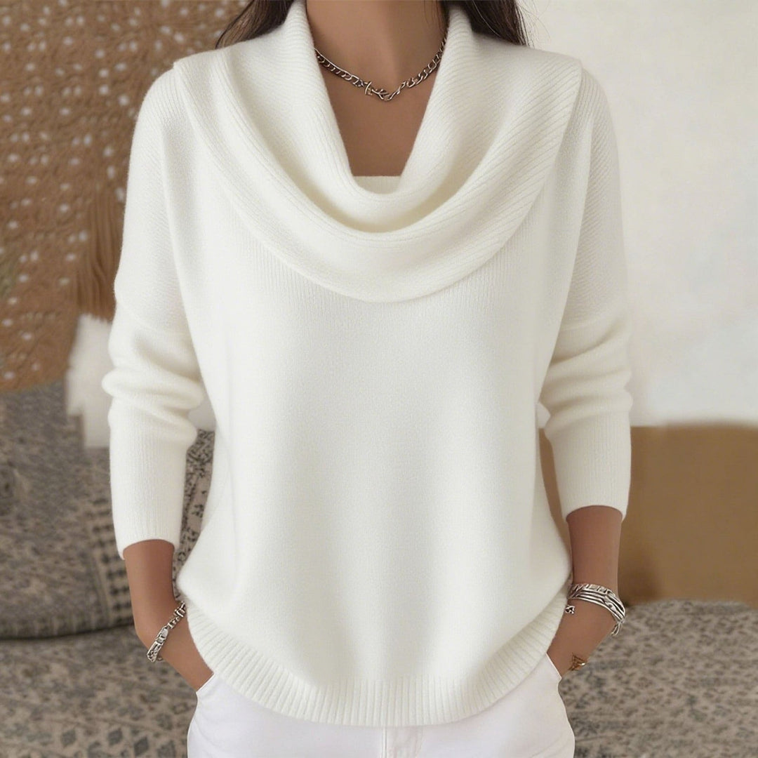 Juliette | Cowl Neck Sweater - Blue