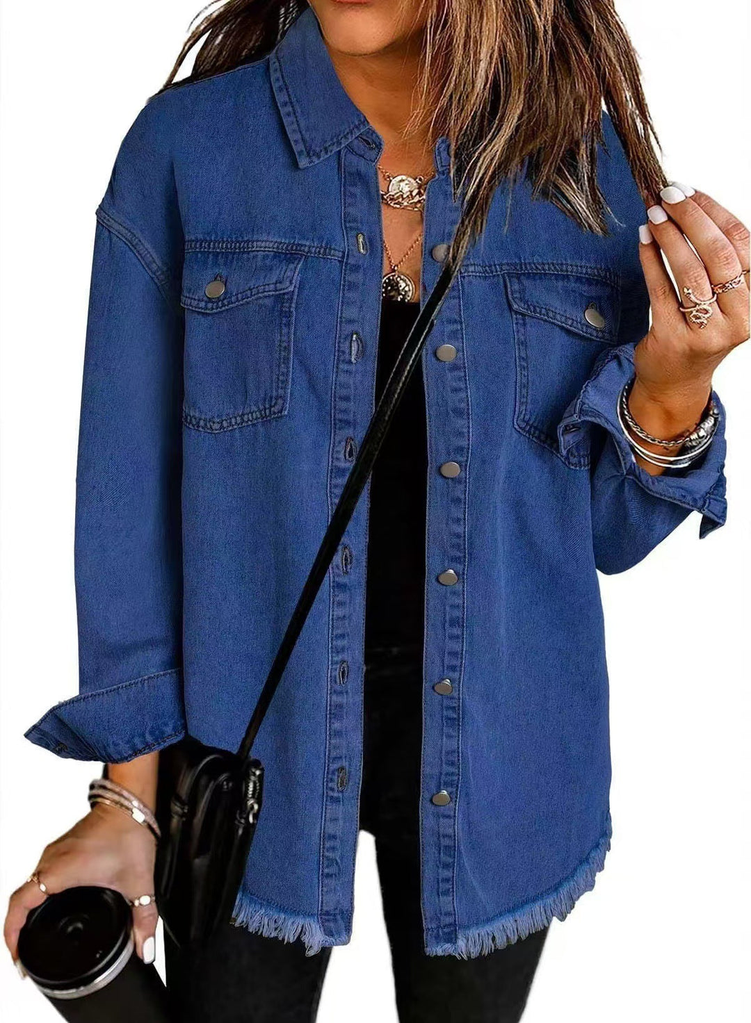 Louisa | Timeless Denim Jacket for Everyday Style - Dark Blue
