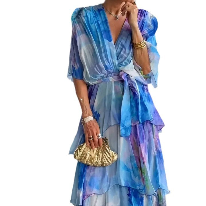 Layered Floral Sun Dress