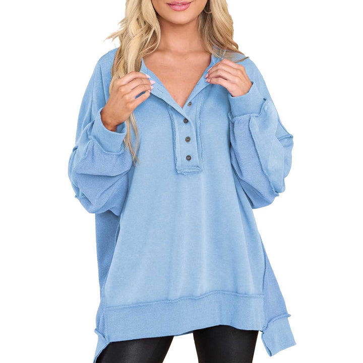 GABRIELLA | Cozy Casual Sweatshirt - Light Blue