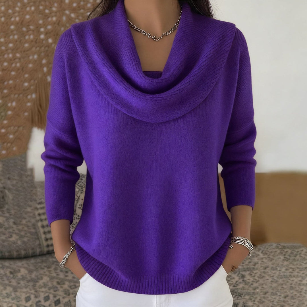 Juliette | Cowl Neck Sweater - Orange