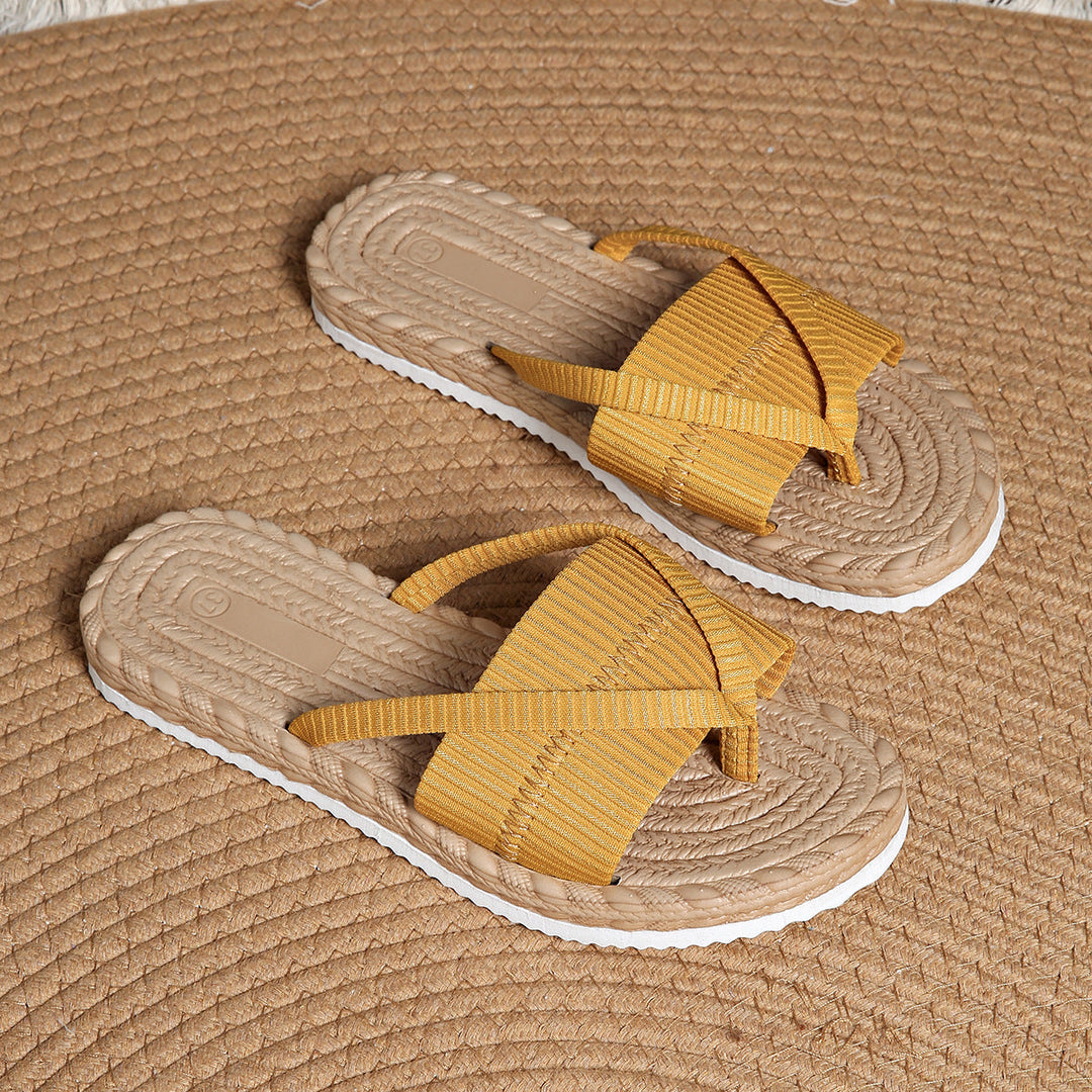 Brisa | Sandals Legeres A Sole Artisanale - Yellow