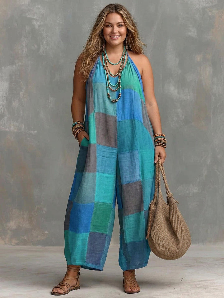 Solstice | Boho Patchwork Jumpsuit
