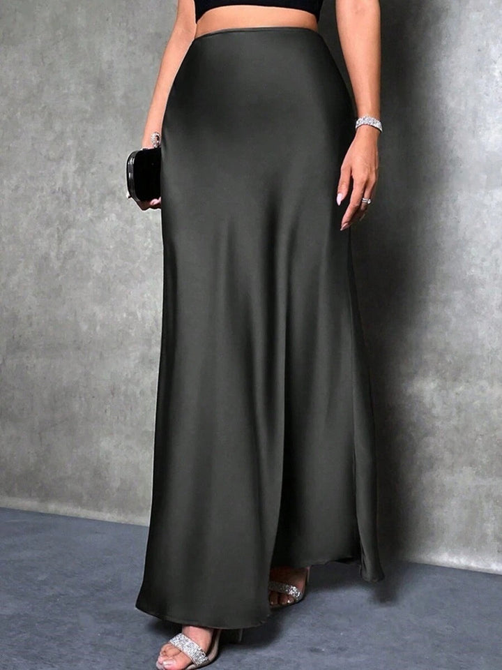 Fiona | Satin High-Waist Skirt