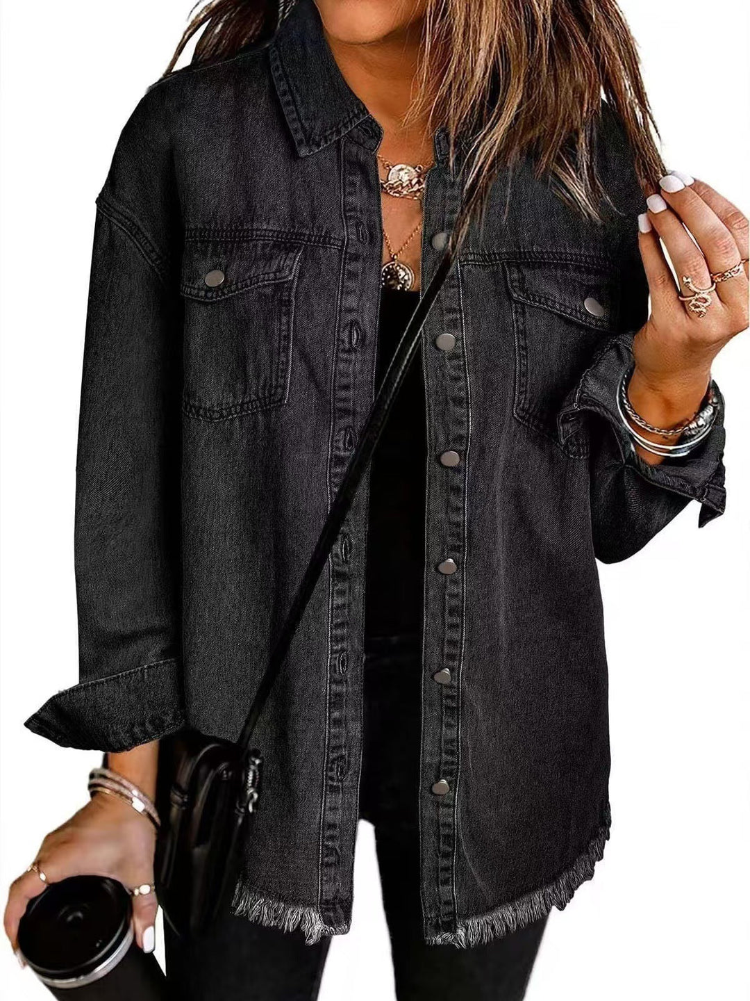Louisa | Timeless Denim Jacket for Everyday Style - Black
