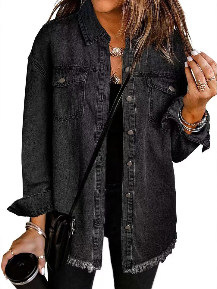 Louisa | Timeless Denim Jacket for Everyday Style - Black