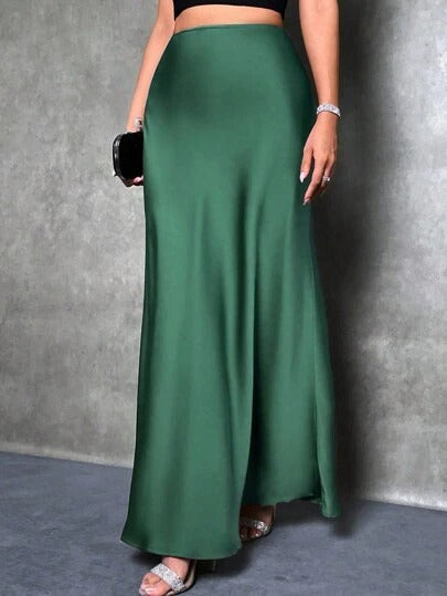Fiona | Satin High-Waist Skirt