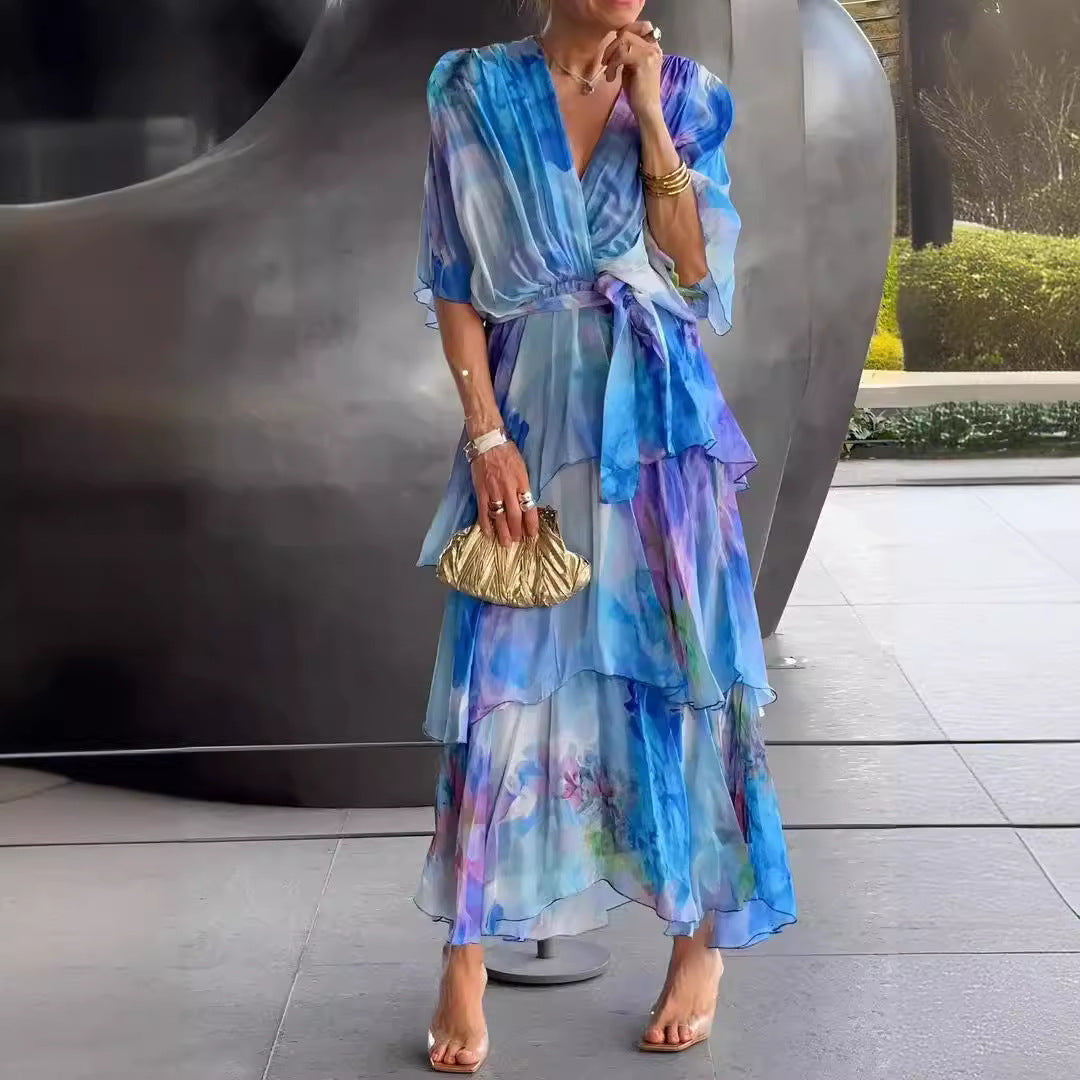 Layered Floral Sun Dress