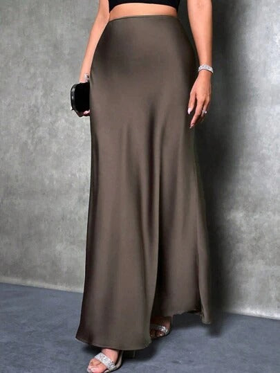 Fiona | Satin High-Waist Skirt