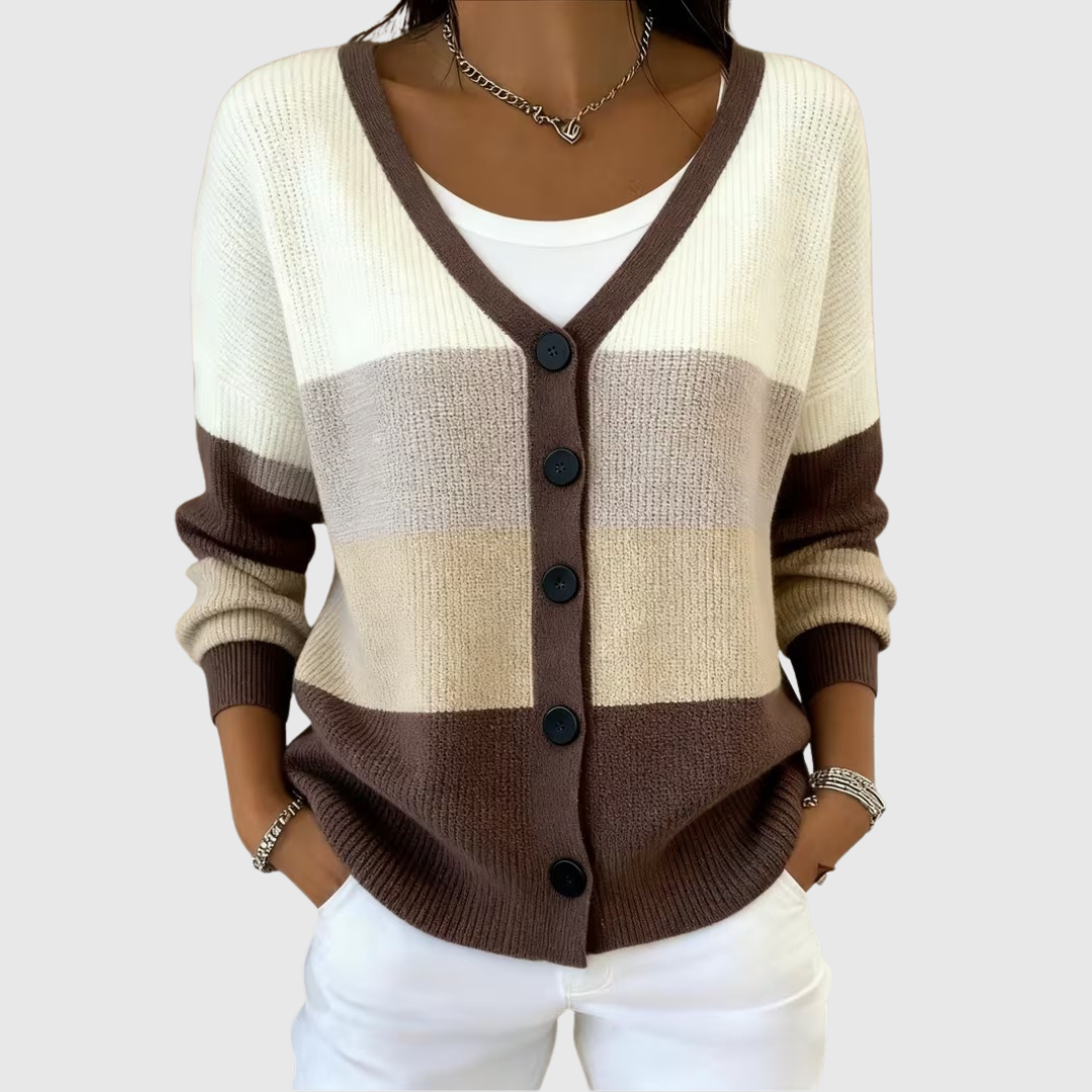 Felicia | Button-Front Knit Cardigan - Helen & Olivia Manhattan