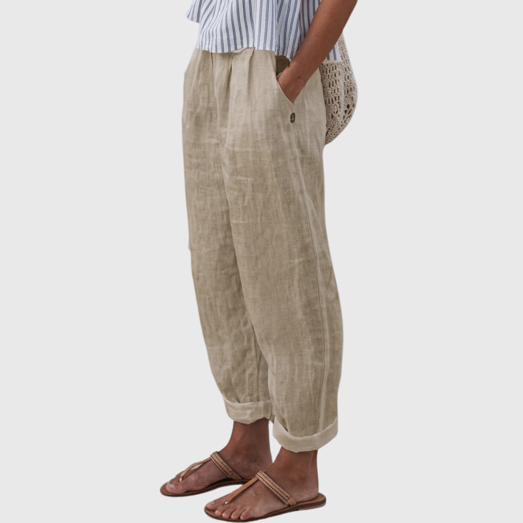 Haley | Elegant Vintage Floral Stampa Pants