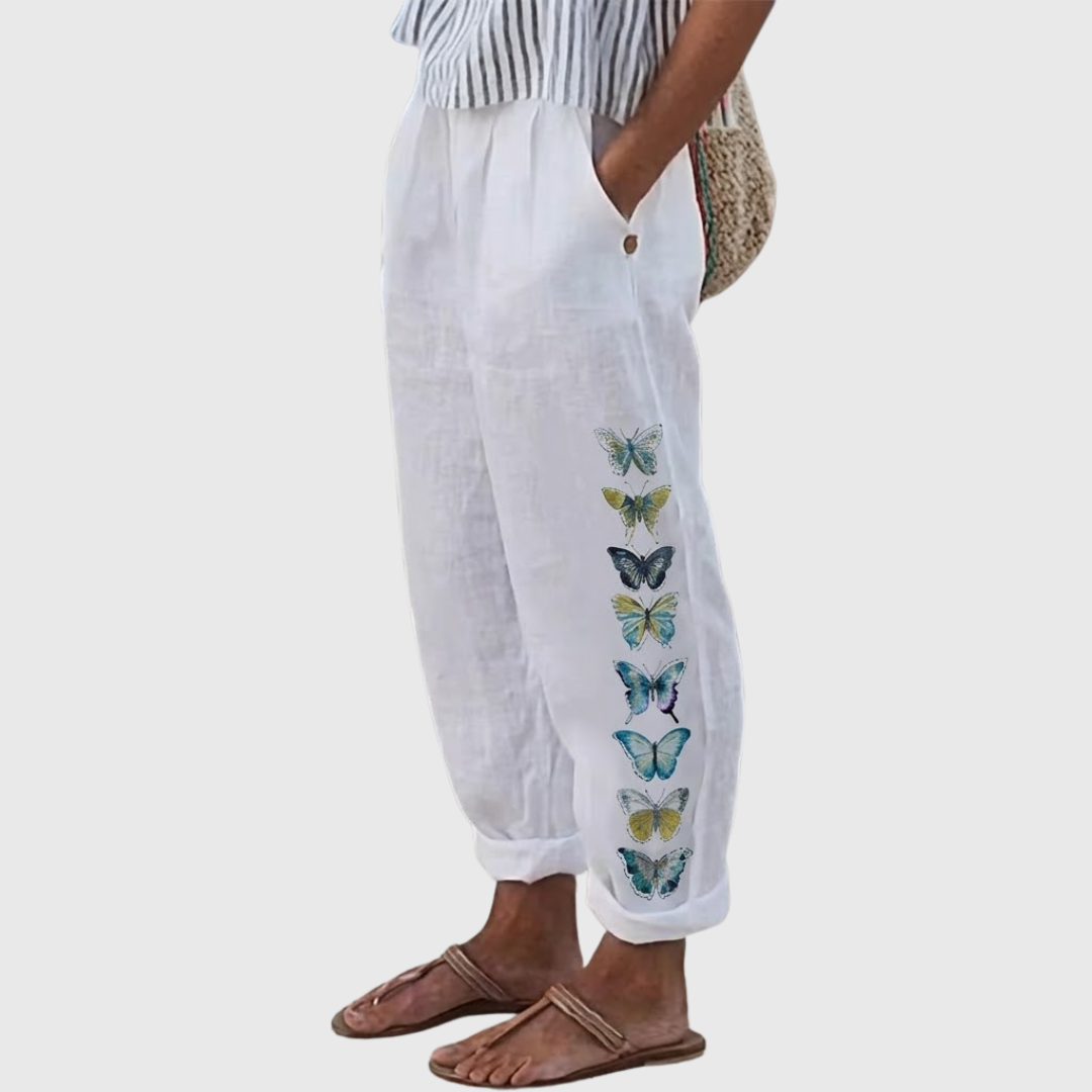 Darcy | Elegant Vintage Floral Stampa Pants