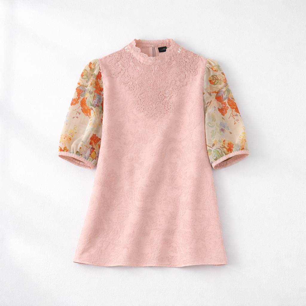 Caroline | Floral Sleeve Blouse - Helen & Olivia Manhattan