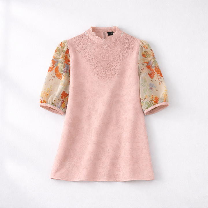 Caroline | Floral Sleeve Blouse - Helen & Olivia Manhattan