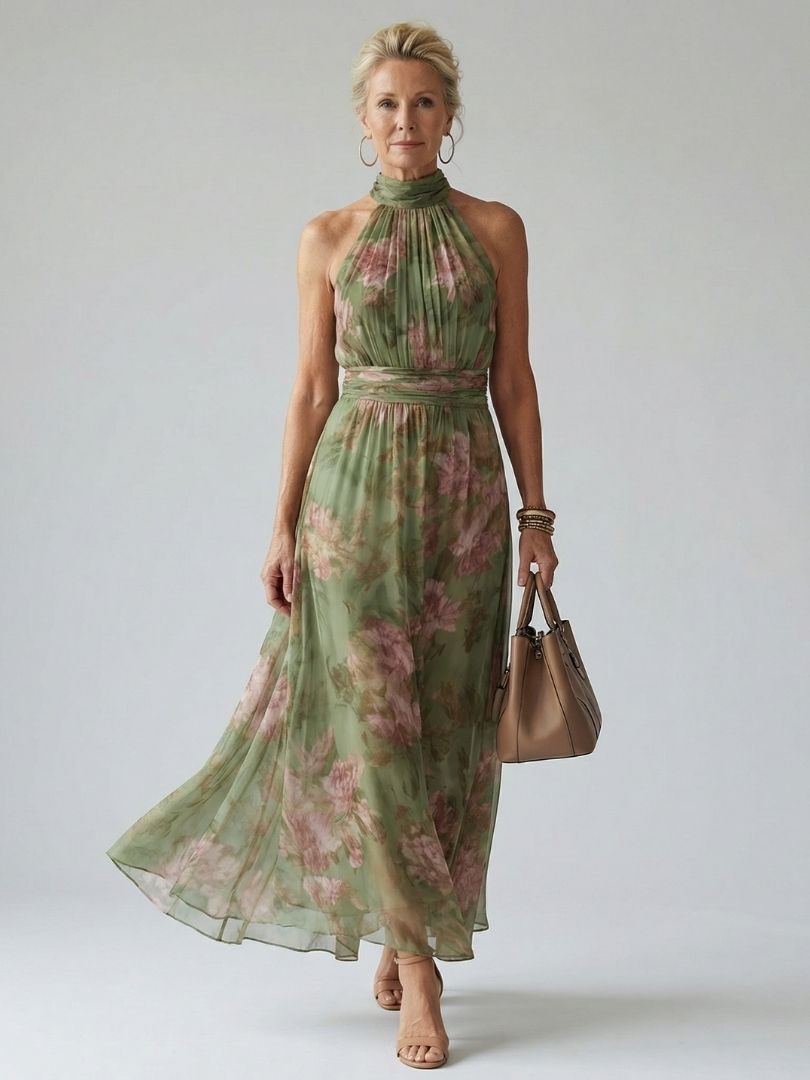 Naomi | Timeless Halter Maxi Dress