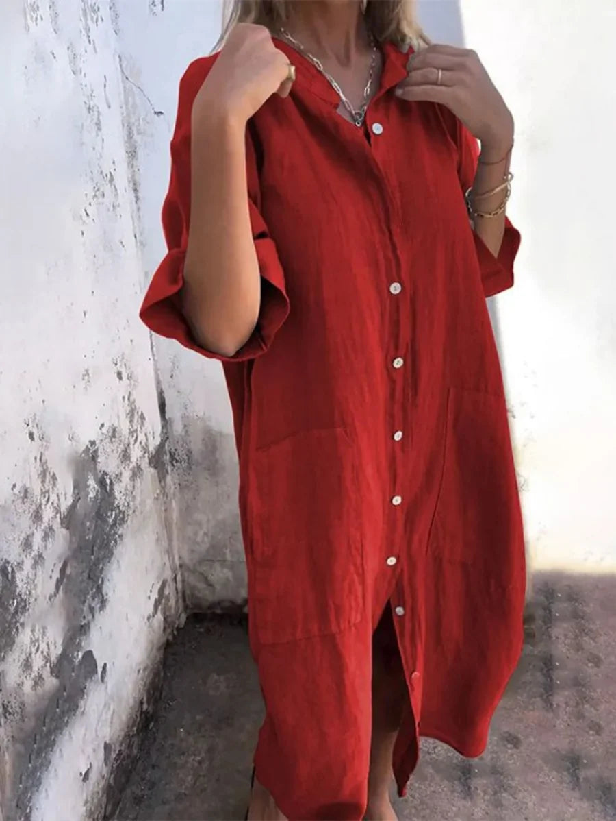Dora | Effortless Shirt Dress